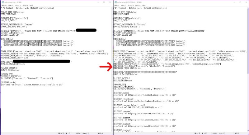 我收集一些Pi Node IP或DDNS，手動方式添加去恆星核心文件stellar-core.cfg，用於減少Pi節點在Joining SCP的等待時間，以及在出現問題後可以加速回復正常附上了經過修改的stellar-core.cfg